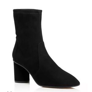 Stuart Weitzman  Margot 75- Size 6 Black Stretch suede